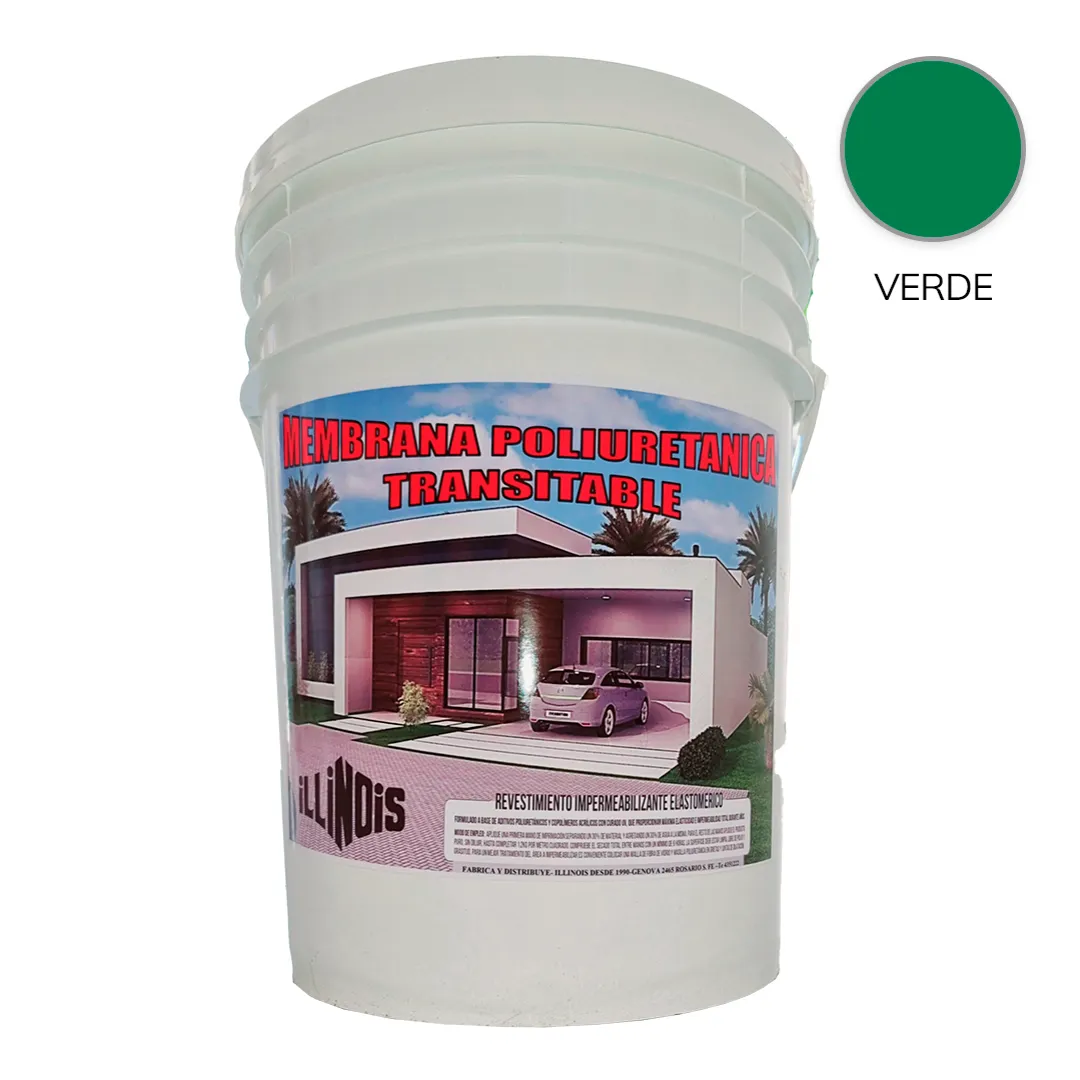 MEMBRANA ACRILICA POLIURETÁNICA TRANSITABLE 20KG COLOR VERDE