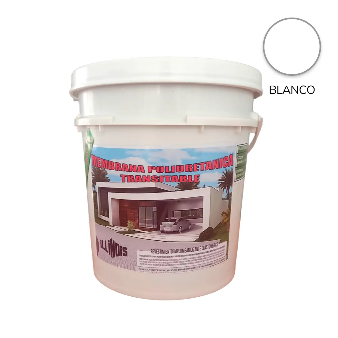 MEMBRANA ACRILICA POLIURETÁNICA TRANSITABLE 10KG COLOR BLANCO