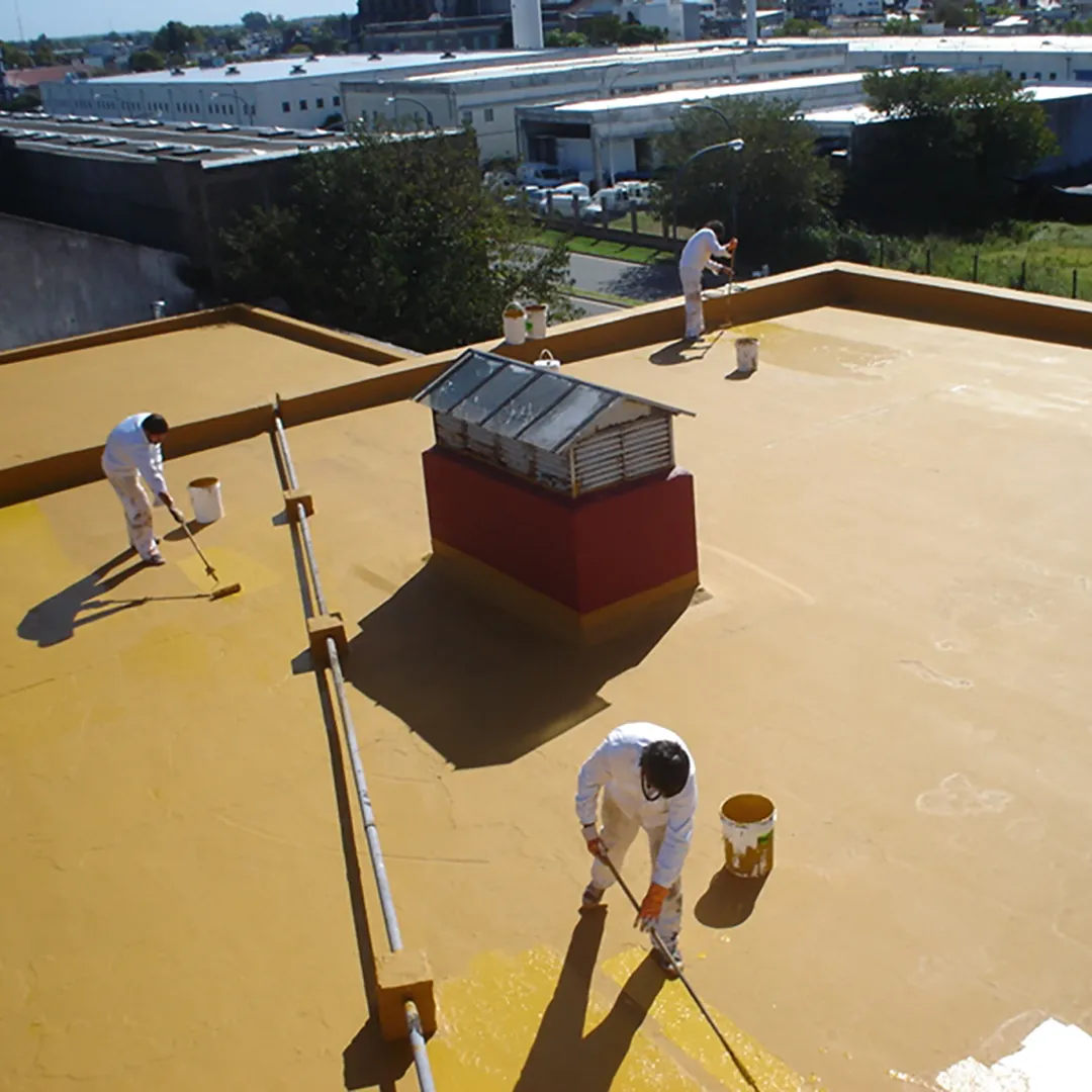 IMPERMEABILIZACION CON MEMBRANA POLIURETANICA EN GRANDES SUPERFICIES